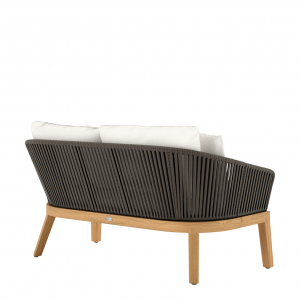 Диван двухместный плетеный с подушками JANUS et Cie Heron тик, алюминий, роуп, акрил натуральный, ореховый Фото 5