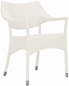 Кресло плетеное JANUS et Cie Amari алюминий, искусственный ротанг известняковый Фото 1
