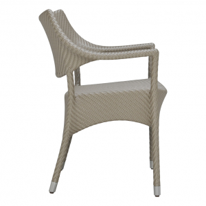 Кресло плетеное JANUS et Cie Amari алюминий, искусственный ротанг палладиевый саржевый Фото 3