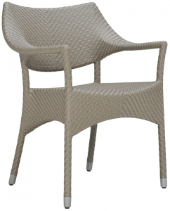 Кресло плетеное JANUS et Cie Amari алюминий, искусственный ротанг палладиевый саржевый Фото 1