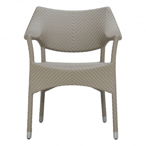 Кресло плетеное JANUS et Cie Amari алюминий, искусственный ротанг палладиевый саржевый Фото 4