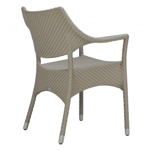 Кресло плетеное JANUS et Cie Amari алюминий, искусственный ротанг палладиевый саржевый Фото 5