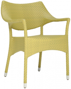 Кресло плетеное JANUS et Cie Amari алюминий, искусственный ротанг бамбуковый зеленый Фото 1