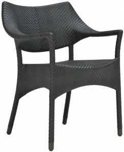 Кресло плетеное JANUS et Cie Amari алюминий, искусственный ротанг лавовый Фото 1