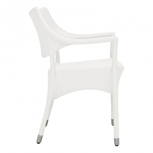 Кресло плетеное JANUS et Cie Amari алюминий, искусственный ротанг снежный Фото 5