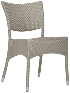 Стул плетеный JANUS et Cie Amari алюминий, искусственный ротанг палладиевый саржевый Фото 1