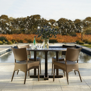 Стул плетеный JANUS et Cie Amari алюминий, искусственный ротанг снежный Фото 7