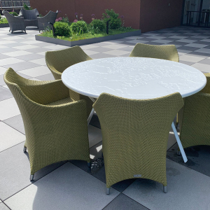 Кресло плетеное JANUS et Cie Amari алюминий, искусственный ротанг бамбуковый зеленый Фото 6