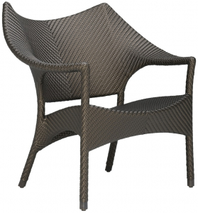 Кресло лаунж плетеное JANUS et Cie Amari алюминий, искусственный ротанг бронзовый Фото 1