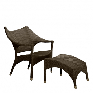 Кресло лаунж плетеное JANUS et Cie Amari алюминий, искусственный ротанг бронзовый Фото 5