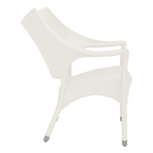 Кресло лаунж плетеное JANUS et Cie Amari алюминий, искусственный ротанг известняковый Фото 3