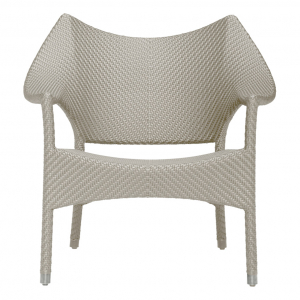 Кресло лаунж плетеное JANUS et Cie Amari алюминий, искусственный ротанг палладиевый саржевый Фото 3