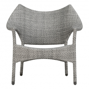 Кресло лаунж плетеное JANUS et Cie Amari алюминий, искусственный ротанг дымчатый Фото 5