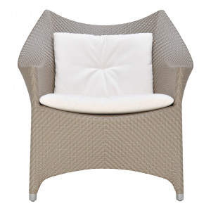 Кресло лаунж плетеное JANUS et Cie Amari алюминий, искусственный ротанг палладиевый саржевый Фото 5