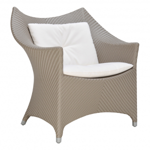 Кресло лаунж плетеное JANUS et Cie Amari алюминий, искусственный ротанг палладиевый саржевый Фото 6