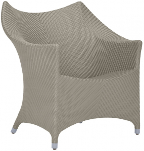 Кресло лаунж плетеное JANUS et Cie Amari алюминий, искусственный ротанг палладиевый саржевый Фото 1
