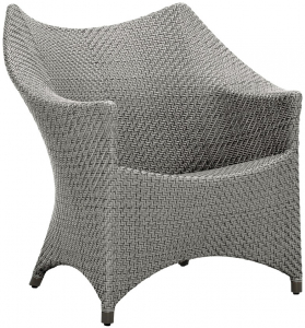 Кресло лаунж плетеное JANUS et Cie Amari алюминий, искусственный ротанг дымчатый Фото 1