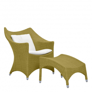 Кресло лаунж плетеное JANUS et Cie Amari алюминий, искусственный ротанг бамбуковый зеленый Фото 7