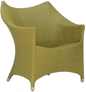 Кресло лаунж плетеное JANUS et Cie Amari алюминий, искусственный ротанг бамбуковый зеленый Фото 1