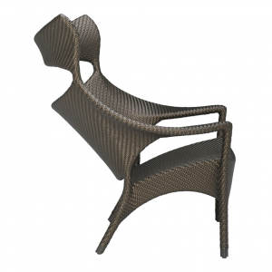 Кресло лаунж плетеное JANUS et Cie Amari алюминий, искусственный ротанг бронзовый Фото 5