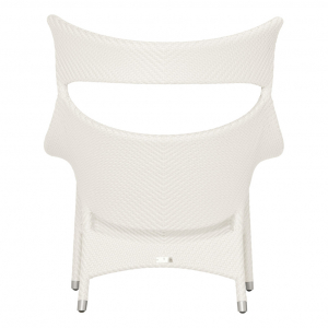 Кресло лаунж плетеное JANUS et Cie Amari алюминий, искусственный ротанг известняковый Фото 4