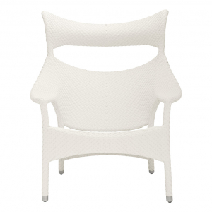 Кресло лаунж плетеное JANUS et Cie Amari алюминий, искусственный ротанг известняковый Фото 3