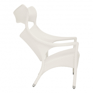 Кресло лаунж плетеное JANUS et Cie Amari алюминий, искусственный ротанг известняковый Фото 5