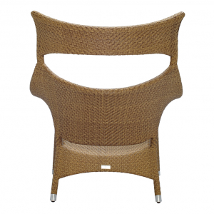 Кресло лаунж плетеное JANUS et Cie Amari алюминий, искусственный ротанг карамельный Фото 5