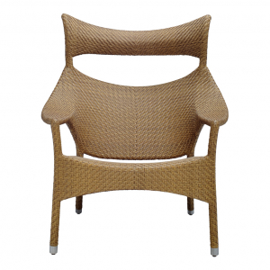 Кресло лаунж плетеное JANUS et Cie Amari алюминий, искусственный ротанг карамельный Фото 4