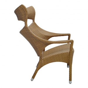 Кресло лаунж плетеное JANUS et Cie Amari алюминий, искусственный ротанг карамельный Фото 3