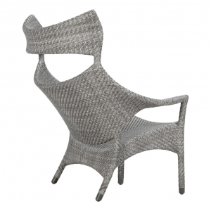 Кресло лаунж плетеное JANUS et Cie Amari алюминий, искусственный ротанг дымчатый Фото 3