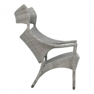 Кресло лаунж плетеное JANUS et Cie Amari алюминий, искусственный ротанг дымчатый Фото 6