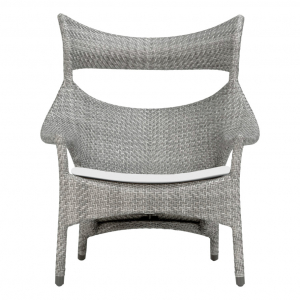Кресло лаунж плетеное JANUS et Cie Amari алюминий, искусственный ротанг дымчатый Фото 8