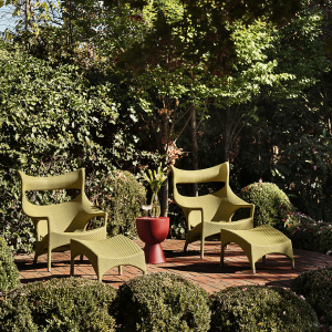 Кресло лаунж плетеное JANUS et Cie Amari алюминий, искусственный ротанг известняковый Фото 16