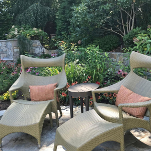 Кресло лаунж плетеное JANUS et Cie Amari алюминий, искусственный ротанг известняковый Фото 19
