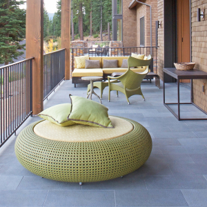 Кресло лаунж плетеное JANUS et Cie Amari алюминий, искусственный ротанг известняковый Фото 30