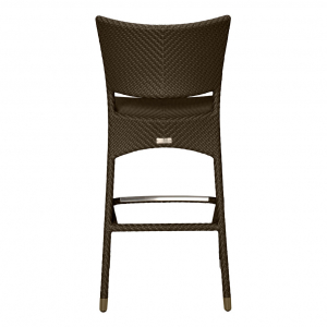 Стул барный плетеный JANUS et Cie Amari алюминий, искусственный ротанг бронзовый Фото 3