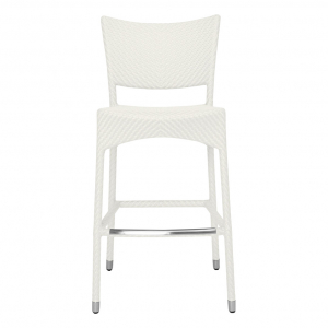 Стул барный плетеный JANUS et Cie Amari алюминий, искусственный ротанг известняковый Фото 4