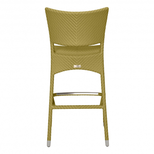 Стул барный плетеный JANUS et Cie Amari алюминий, искусственный ротанг бамбуковый зеленый Фото 4