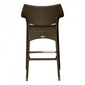 Кресло барное плетеное JANUS et Cie Amari алюминий, искусственный ротанг бронзовый Фото 4