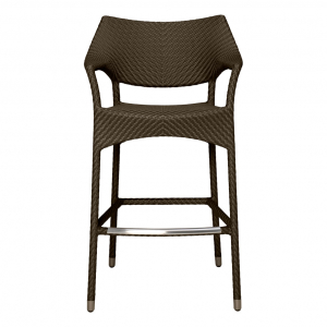 Кресло барное плетеное JANUS et Cie Amari алюминий, искусственный ротанг бронзовый Фото 5
