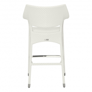 Кресло барное плетеное JANUS et Cie Amari алюминий, искусственный ротанг известняковый Фото 3
