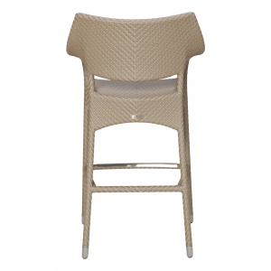 Кресло барное плетеное JANUS et Cie Amari алюминий, искусственный ротанг палладиевый саржевый Фото 4