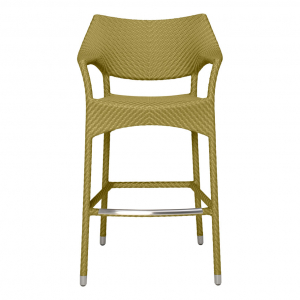 Кресло барное плетеное JANUS et Cie Amari алюминий, искусственный ротанг бамбуковый зеленый Фото 3