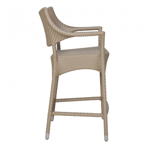 Кресло полубарное плетеное JANUS et Cie Amari алюминий, искусственный ротанг палладиевый саржевый Фото 5