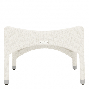 Подставка для ног плетеная JANUS et Cie Amari алюминий, искусственный ротанг известняковый Фото 5