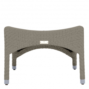 Подставка для ног плетеная JANUS et Cie Amari алюминий, искусственный ротанг палладиевый саржевый Фото 4