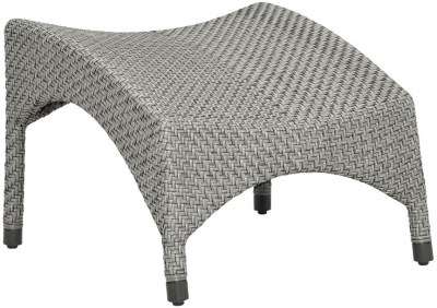 Подставка для ног плетеная JANUS et Cie Amari алюминий, искусственный ротанг дымчатый Фото 1