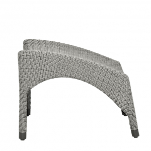 Подставка для ног плетеная JANUS et Cie Amari алюминий, искусственный ротанг дымчатый Фото 4