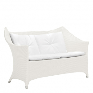 Диван двухместный плетеный JANUS et Cie Amari алюминий, искусственный ротанг известняковый Фото 6